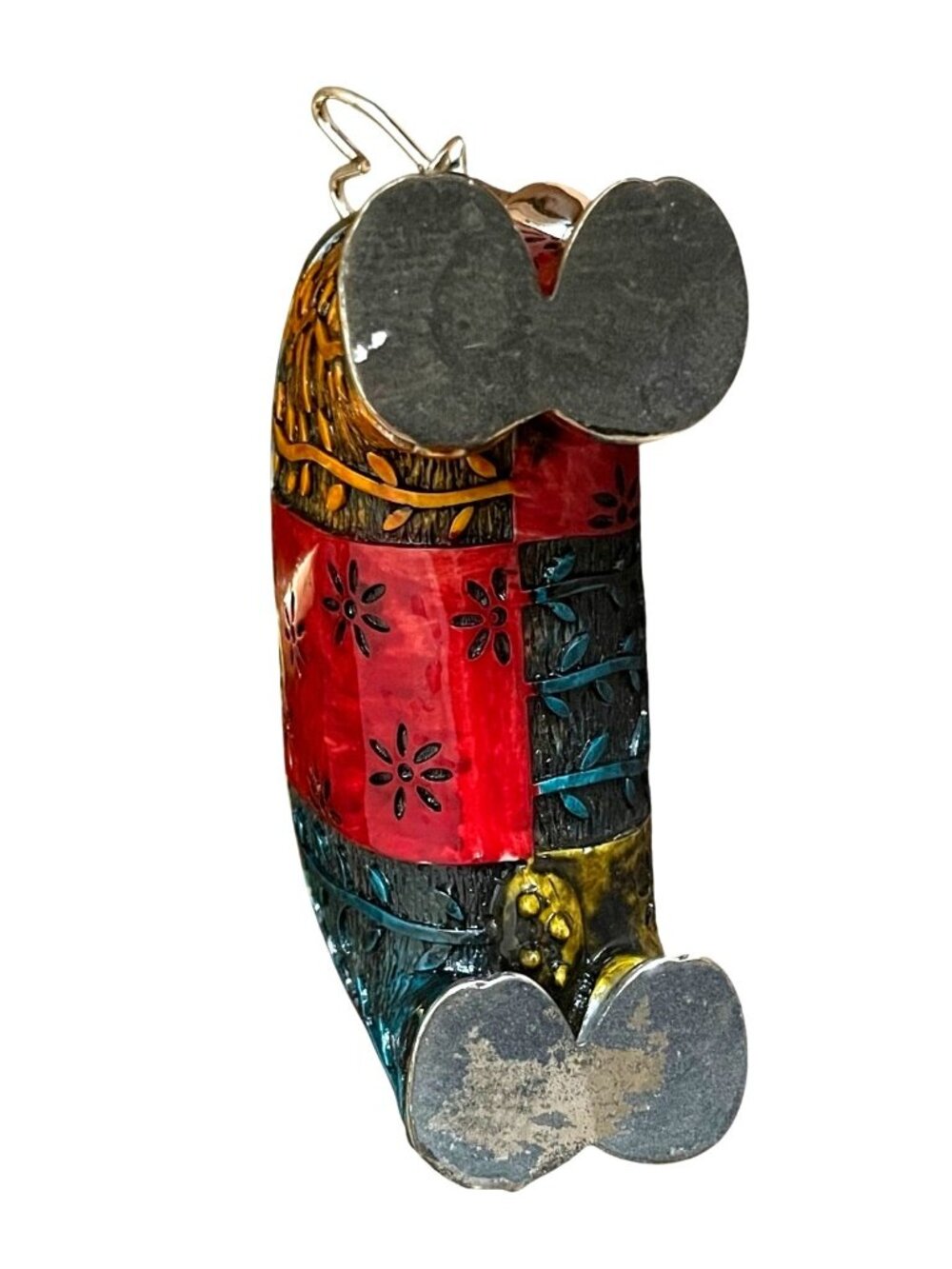 Uttermost Colorful Cow Decorative Metal Resin Accent Figurine Multi-Color Silver - Picture 12 of 12